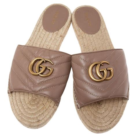 gucci pilar espadrille slides|Gucci marmont espadrille slides.